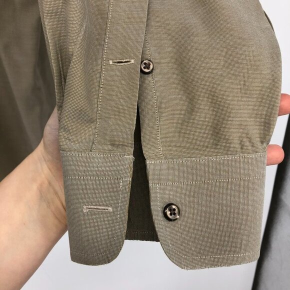 Nordstrom tan 100% Cotton wrinkle free men’s dress shirt neck 16.5  (32) - Picture 11 of 15